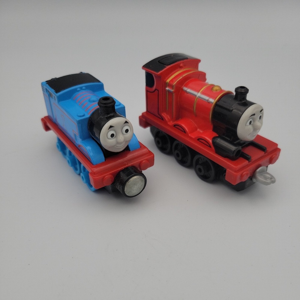 Learning Curve Thomas & James Take Along Metal Diecast Train Lot Blue Red